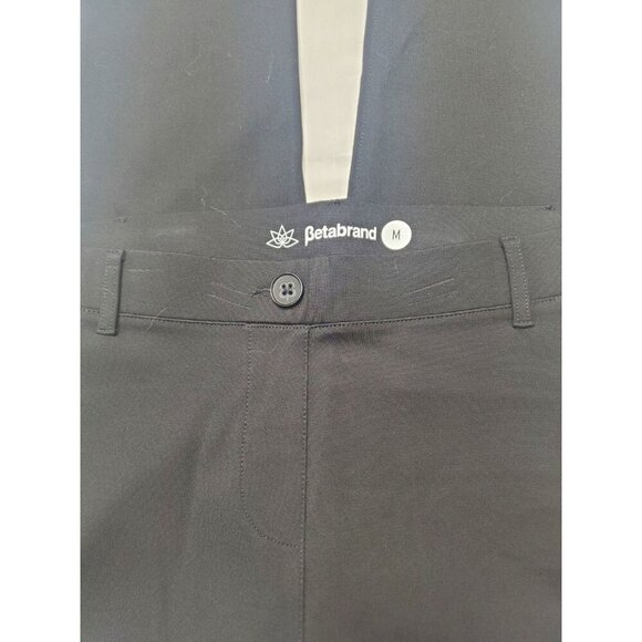 Betabrand Classic Dress Pants Size M Black Stretch Wrinkle Resistant Mid Rise - Picture 5 of 7